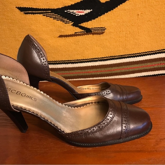 BCBGirls Heels Max Azria Brown Round Toe 6.5B - Picture 4 of 5